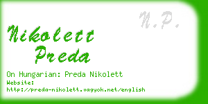 nikolett preda business card